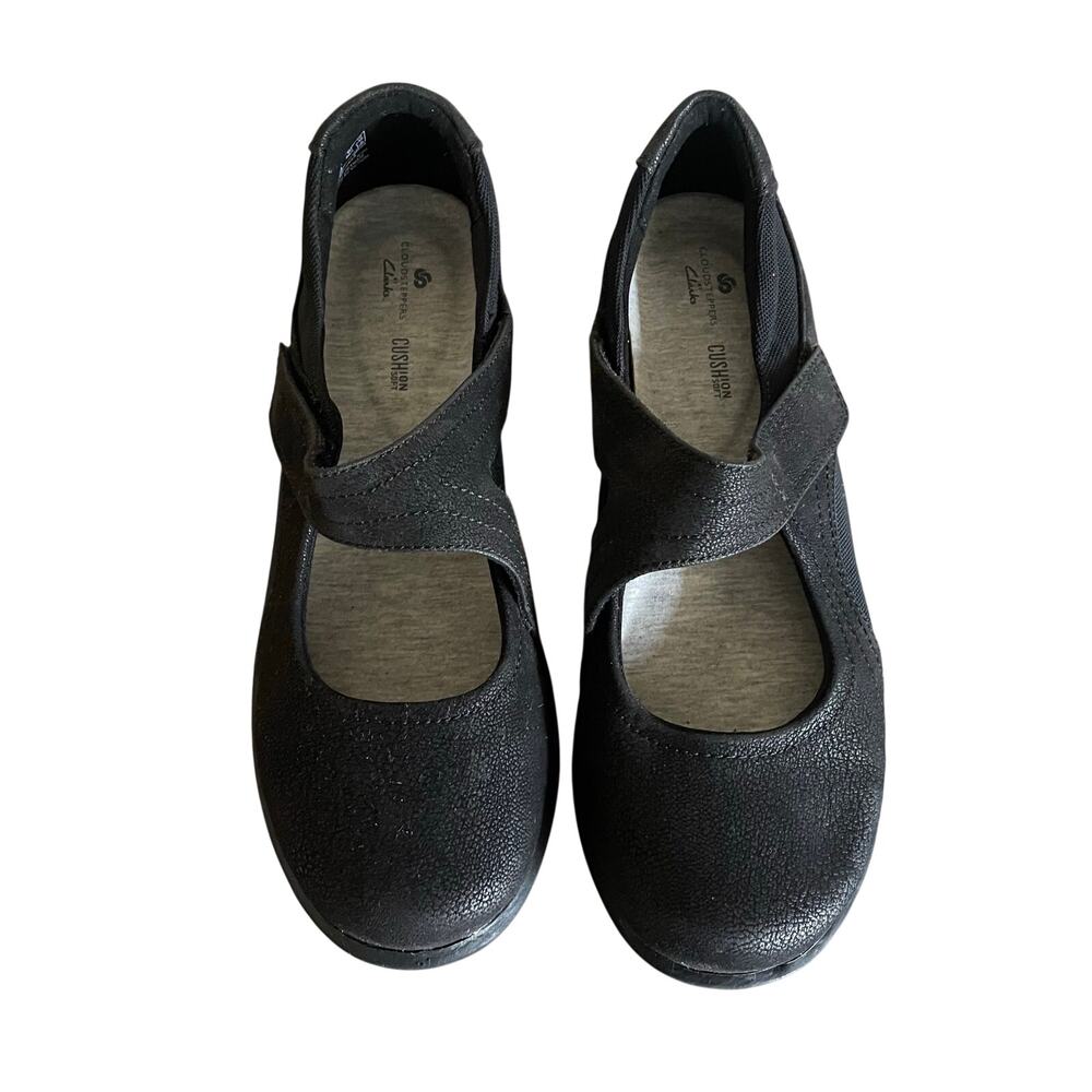 Clarks Cloudsteppers Sillian Bella Shoes Womens 8.5M Black Cushion Soft Comfort